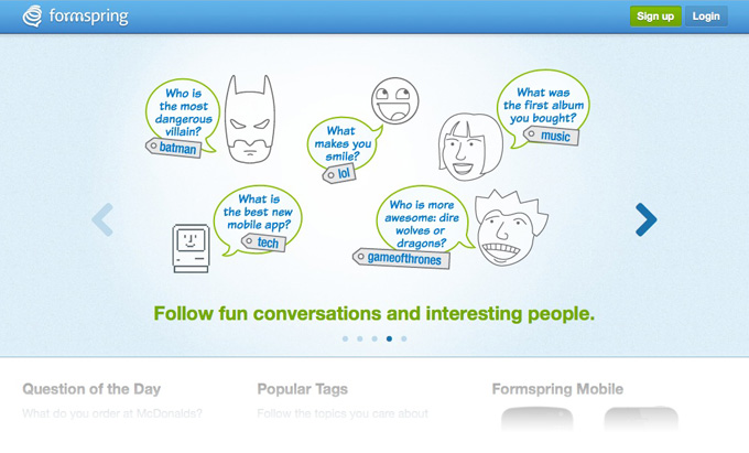Formspring.me Homepage Slideshow 4 Formspring.me Homepage Slideshow 4