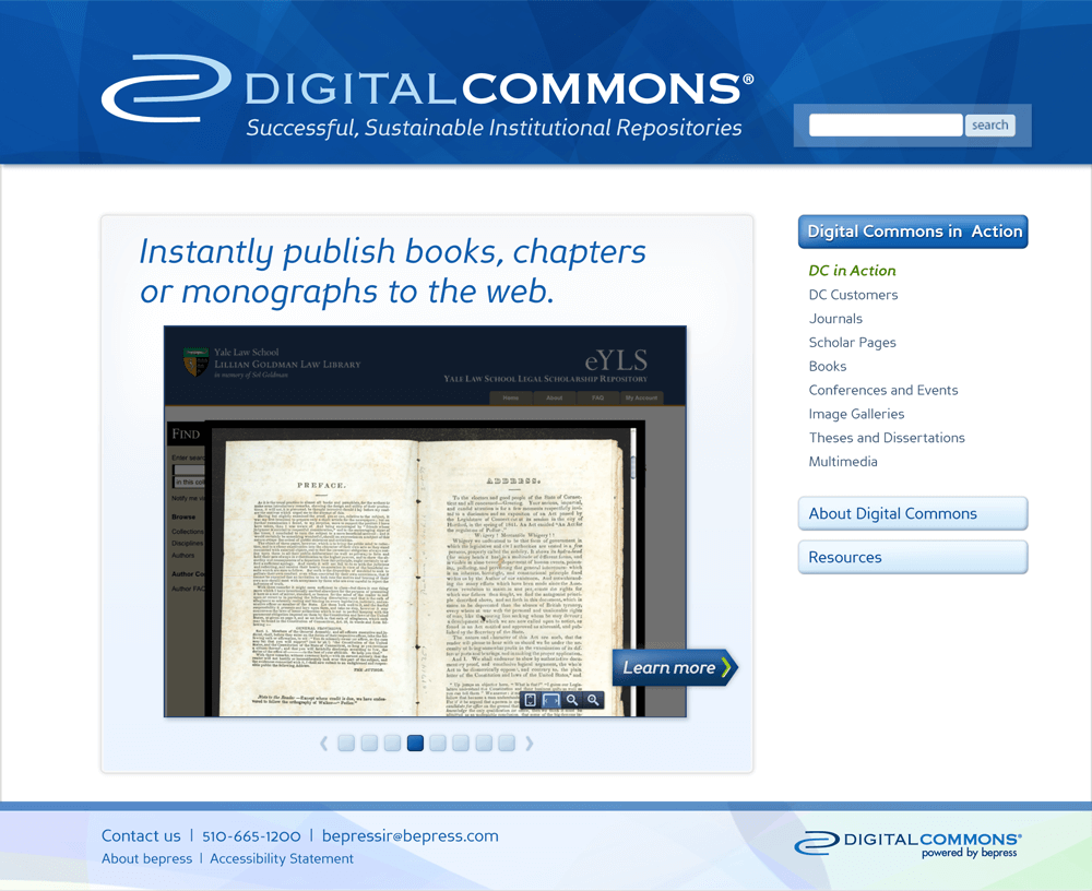 Digital Commons Website – Elinar.org